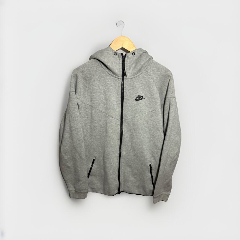 Nike Tech Fleece Windrunner Hoodie Gray Black Men’s L Full Zip 545277-065